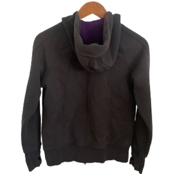 Athleta Spice it Up Sweatshirt Hoodie - Grey Full-Zip Jacket - Size: Small - Picture 3 of 10